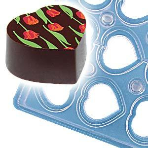 Heart Praline Magnetic Chocolate Transfer Mould